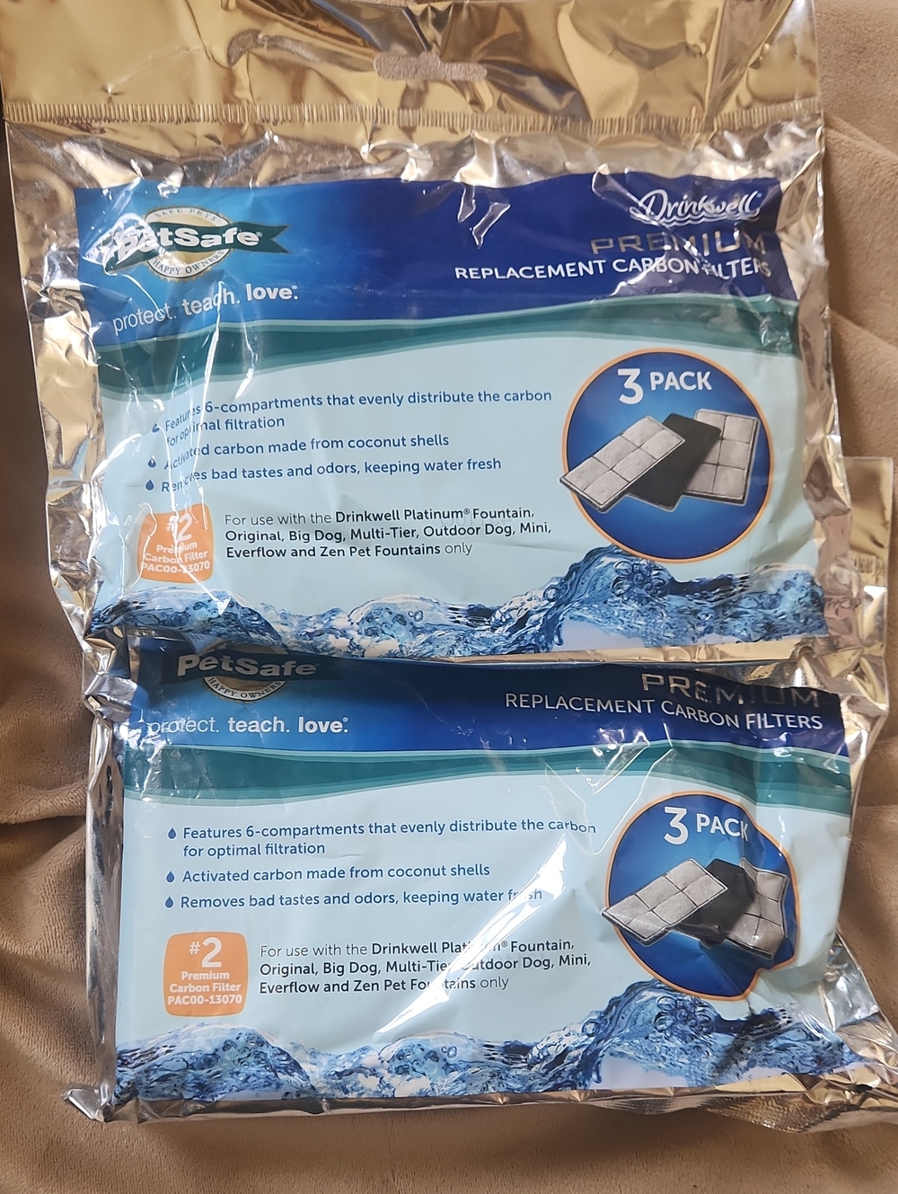 Carbon replacement filters for pets water fountain